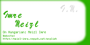 imre meizl business card